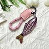 Small Fish Ornament Multi-jointed Fishing Lure Keychain, Artificial Swimbait Key Ring with Braided Rope, Keychain Vintage Pendant Charm,