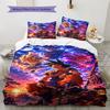 DRAGONBall Pattern Bedding Set Quilt Cover Pillowcase Home Decor Gift (1 * Duvet Cover + 2 * Pillowcase, Without Core)