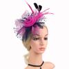 Europe and the United States popular feather headgear bridal hair accessories mesh top hat Jockey Club hair accessories hairpin headband