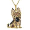 Rhinestone Beagle Pendant Shiba Inu Dog Necklace Jewelry Gift Pet Puppy Necklace  Dog Lovers
