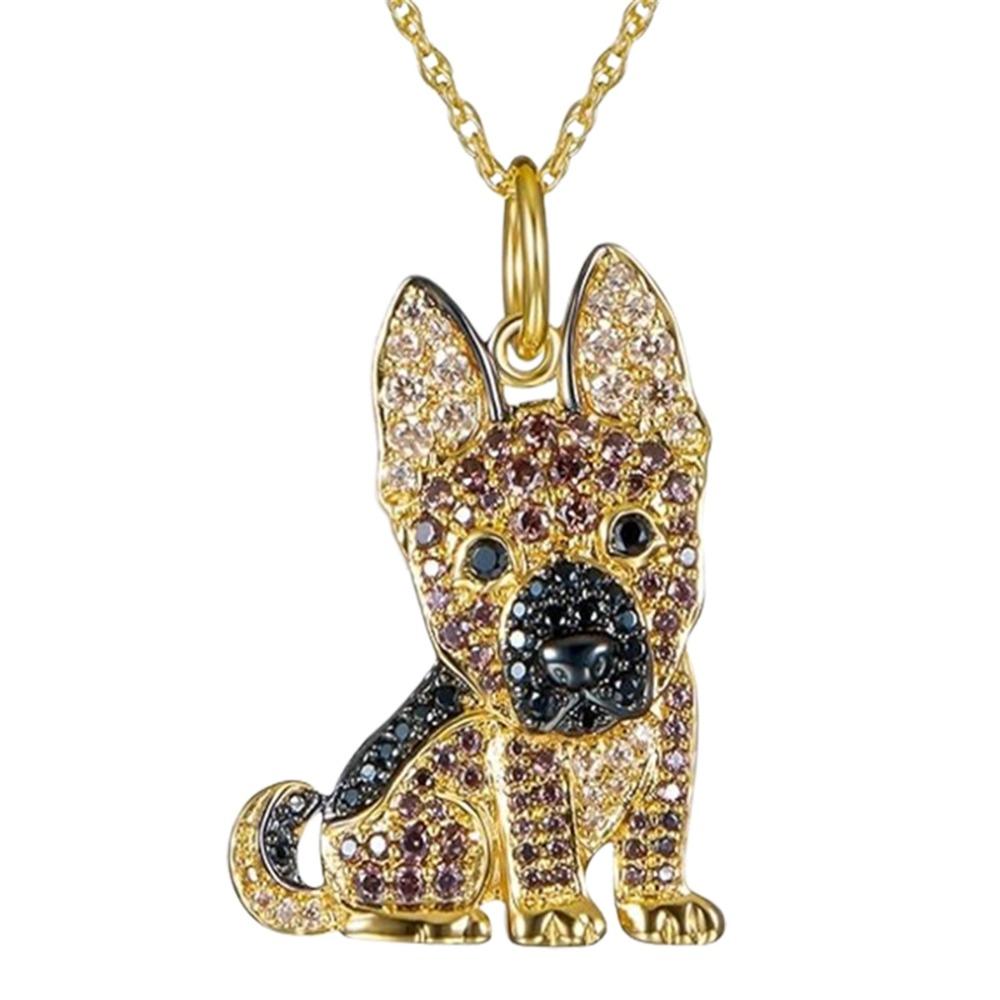 Rhinestone Beagle Pendant Shiba Inu Dog Necklace Jewelry Gift Pet Puppy Necklace Dog Lovers