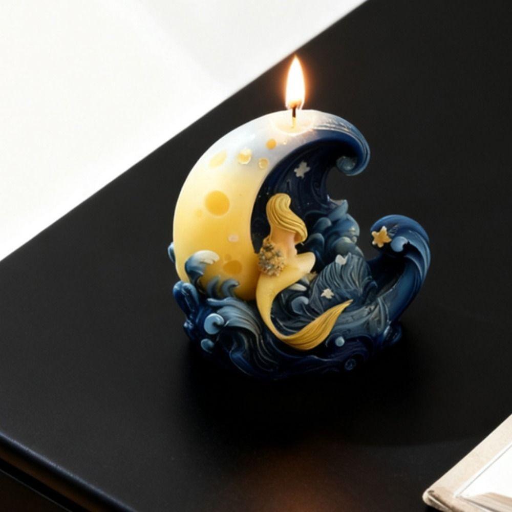 Fondant Mold Handmade Silicone Candle Mold Flexible Reusable DIY Candle Mold 3D Plaster Candle Mold Crafts Making