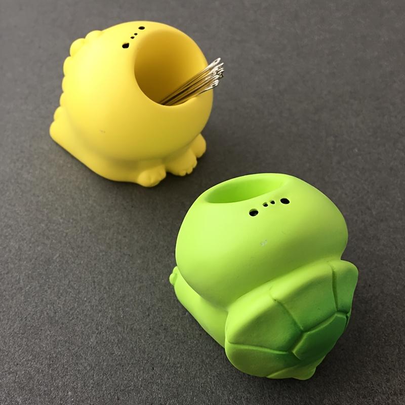 Cute Small Pen Pencil Needle Storage Case Holder Kawaii Resin Animal Paper Clip Toothbrush Mini Organizer Office Desk Decor