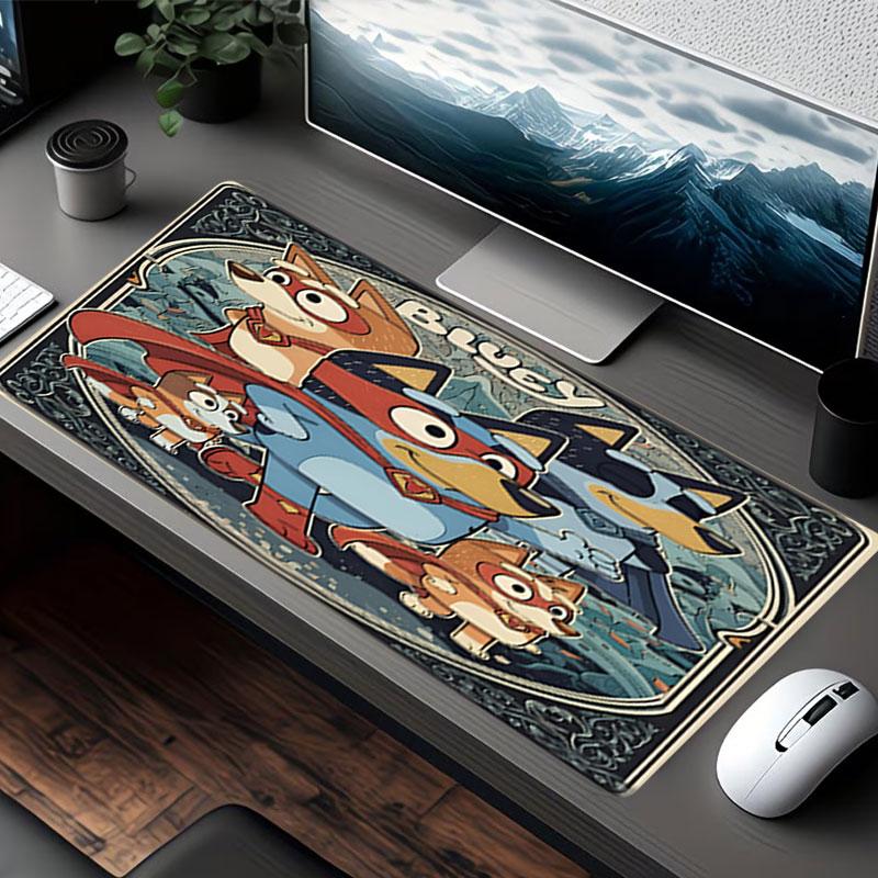 Bluey Print Mouse Pad, for Keyboard Pad Laptop PC Mat for Office Home Use, Desk Decor, Perfect Birthday Gift for Gamers