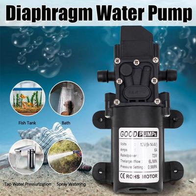 Car Wash Pump Easy To Operate Fully Sealed Reflux Switch High Pressure  Structure Pump Large Water Flow 12V 6A 72W 6L/min Water Pump Household Supply