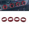 Auto Aluminum AC Climate Control Ring Knob Trim 4Pcs/Set For Toyota Tacoma 2016 2017 2018