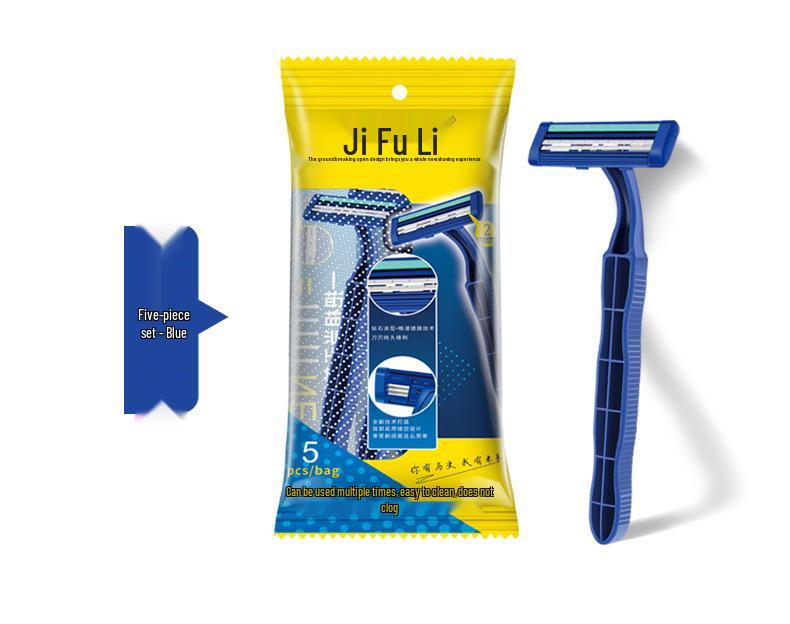 Two-Layer Disposable Hotel Razor: Clog-Free, Quick & Convenient for Business Trips