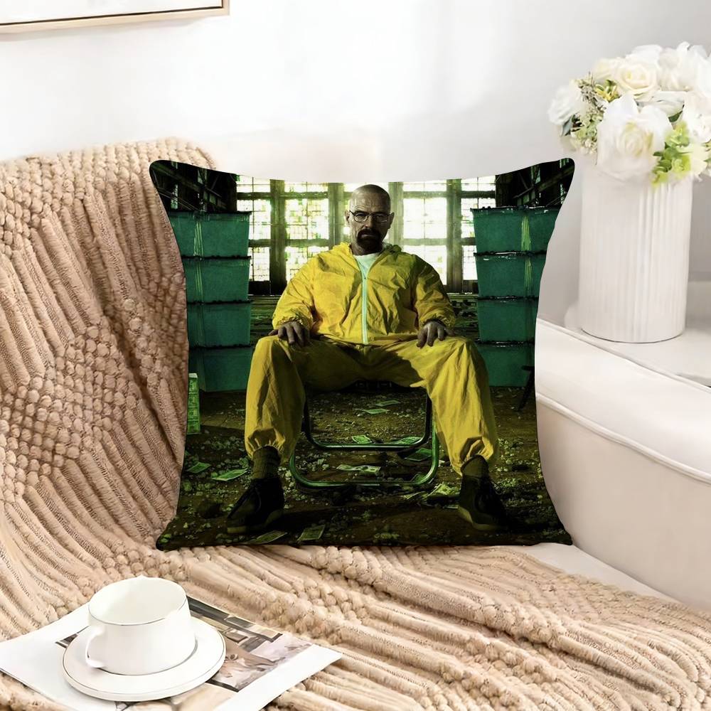 BBreaking Bad HHeisenberges Square DoubleSided printed Pillow Case Bedroom Bedside Pillow Sofa Cushion Cover