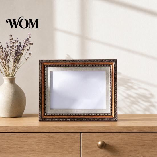 Solid Wood Composite Frame Vintage Photo Frame, Art Mat Picture for Tabletop Display Classic Studio & Wall Mount, Decorative Portrait Photos