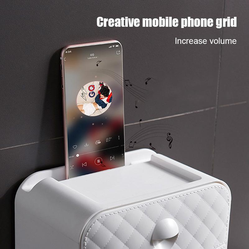MENGNI Portable Toilet Paper Holder Leather Double Storage Box Waterproof Paper Dispenser For Toilet Home Bathroom Accessories