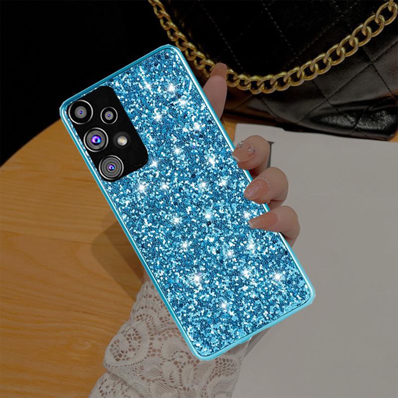 Luksusowy błyszczący brokat etui na telefon do Samsung Galaxy S23 S22 S21 FE Ultra Plus A14 A23 A33 A53 A73 A22 A32 A53 A72 A12 A51 M23 M32 4G 5G miękkie etui tpu