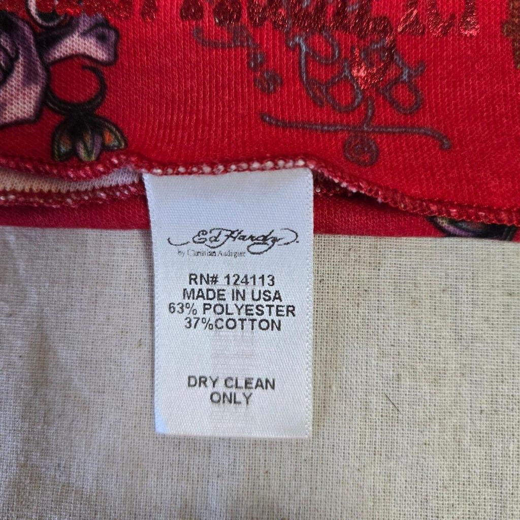 Used Ed Hardy Skull Pattern Long Stole