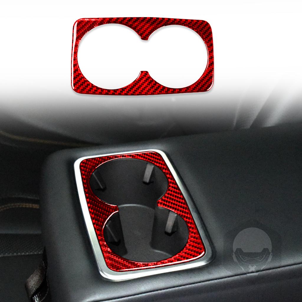 For Ford Mustang Mach E  2022 Car Accessories Auto Interior Rear Cup Holder Panel Trim Sticker Modification Decoration