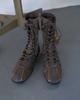 Fashion Retro Knight Boots Women's 2025 Spring Autumn Genuine Leather Lace-Up Western ort Boots Thi Bot Color Blo