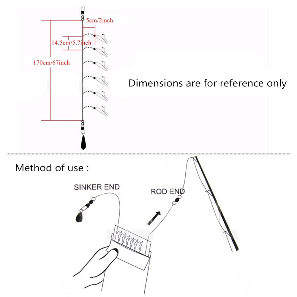 10 Stück Realistische Fischhaut Bunte Vorfachhaken Vorgefertigte Ködermontagen 8-15# Salzwasser Süßwasser Angelzubehör