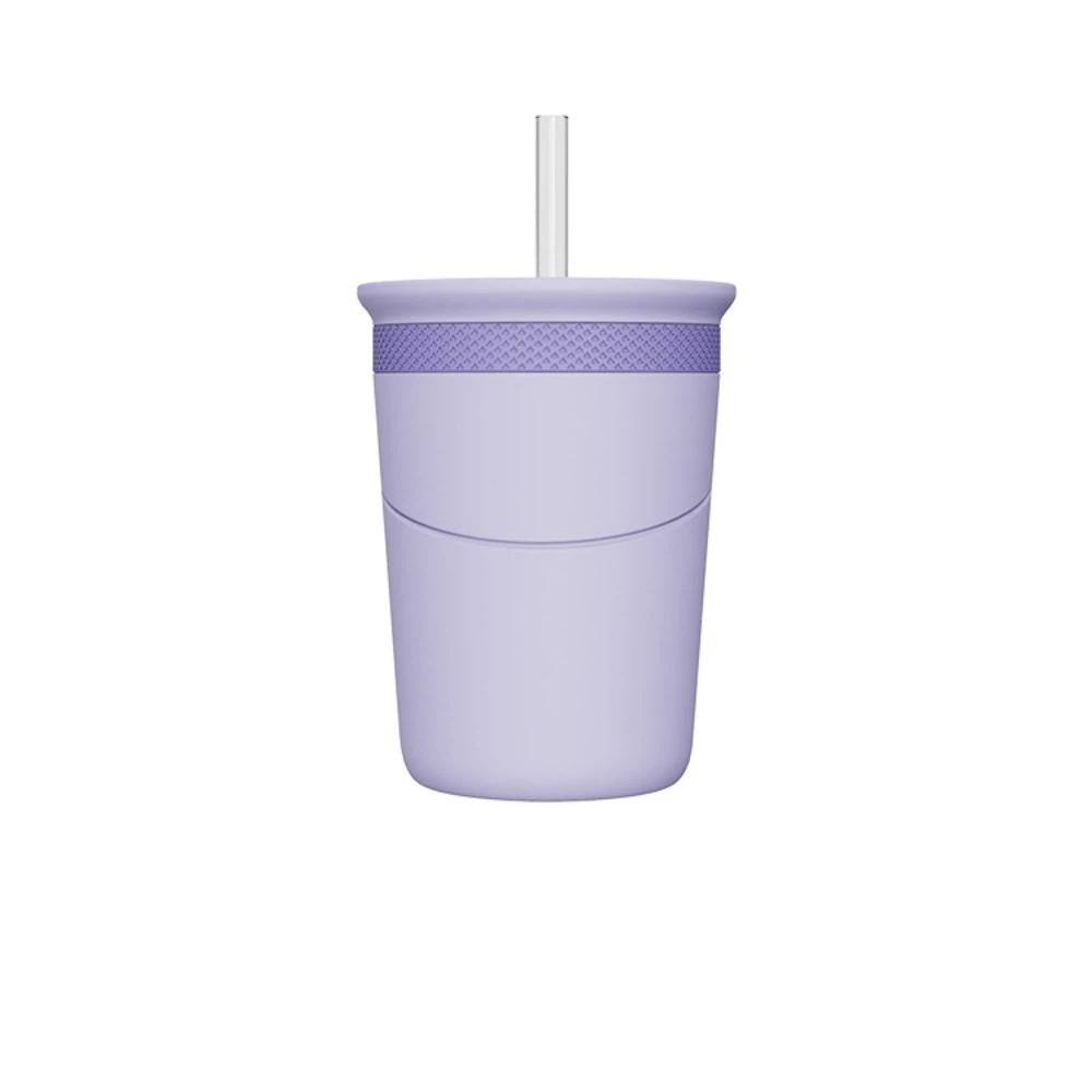 Quick Freeze Straw Cup with Ice Tray Blue Purple Pink Cold Drink Cup Summer