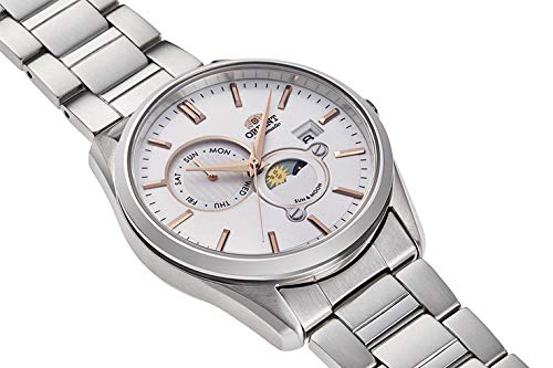 ORIENT SUN & MOON Automatic Watch RN-AK0301S Contemporary Style Men's White Silver with Japanese