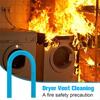 2 Pieces Dryer Vent Cleaner Kit Dryer Vent Power Washer Power Washer Replacement Parts Attachment Brush Lint Remover