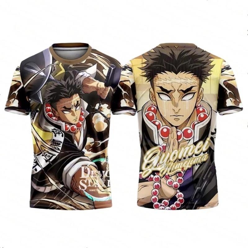 Bandai Anime Demon Slayer T-shirt Nezuko Kamado Stampa 3D T-shirt da Uomo Casual Streetwear Fan di Anime Basata Su
