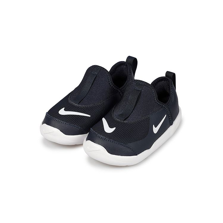 Nike Lil Swoosh Low-Top Sports Casual Shoes Baby Sneakers Black White AQ3113-001