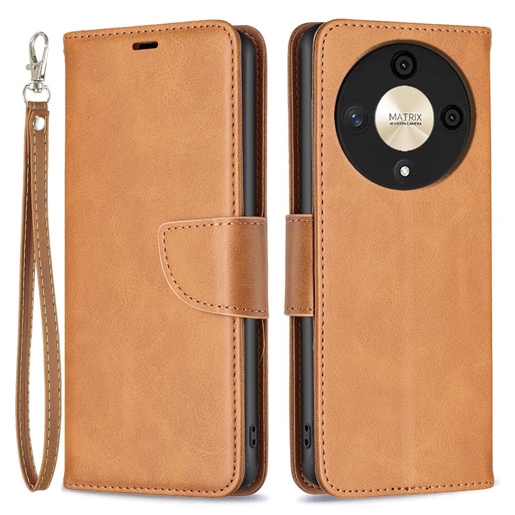 For Honor X9b 5G/Magic6 Lite 5G Case Solid Color Leather Wallet Phone Cover