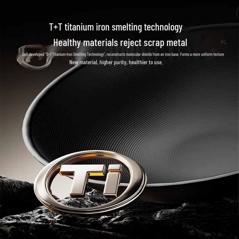 Kangbahe 32cm Titanium Iron Non-stick Wok Set