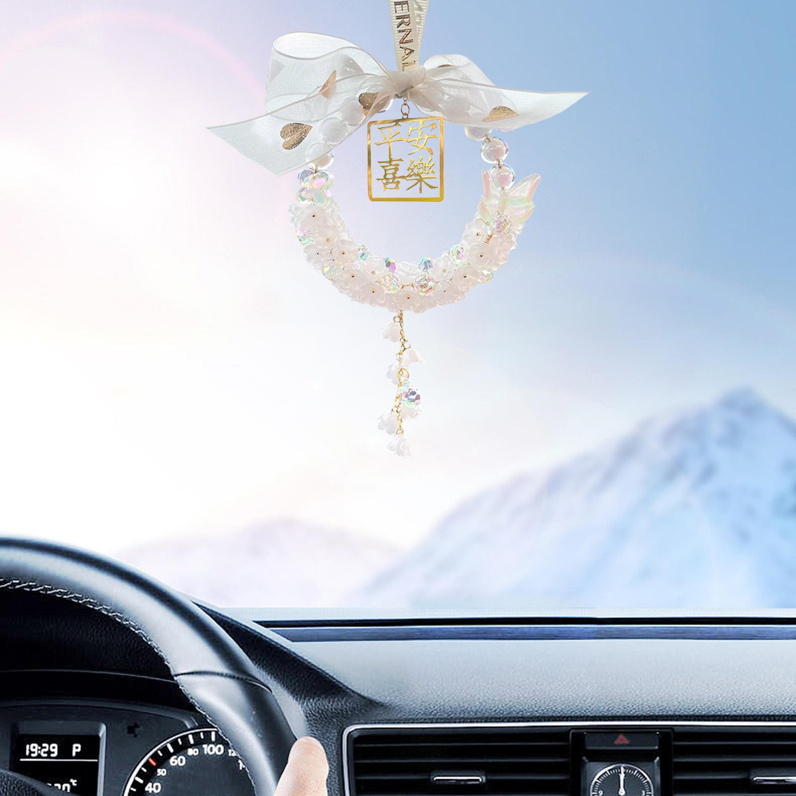 

Подвеска для автомобиля, подвесное украшение на удачу, орнамент фэншуй, украшение для благословения сзади белый