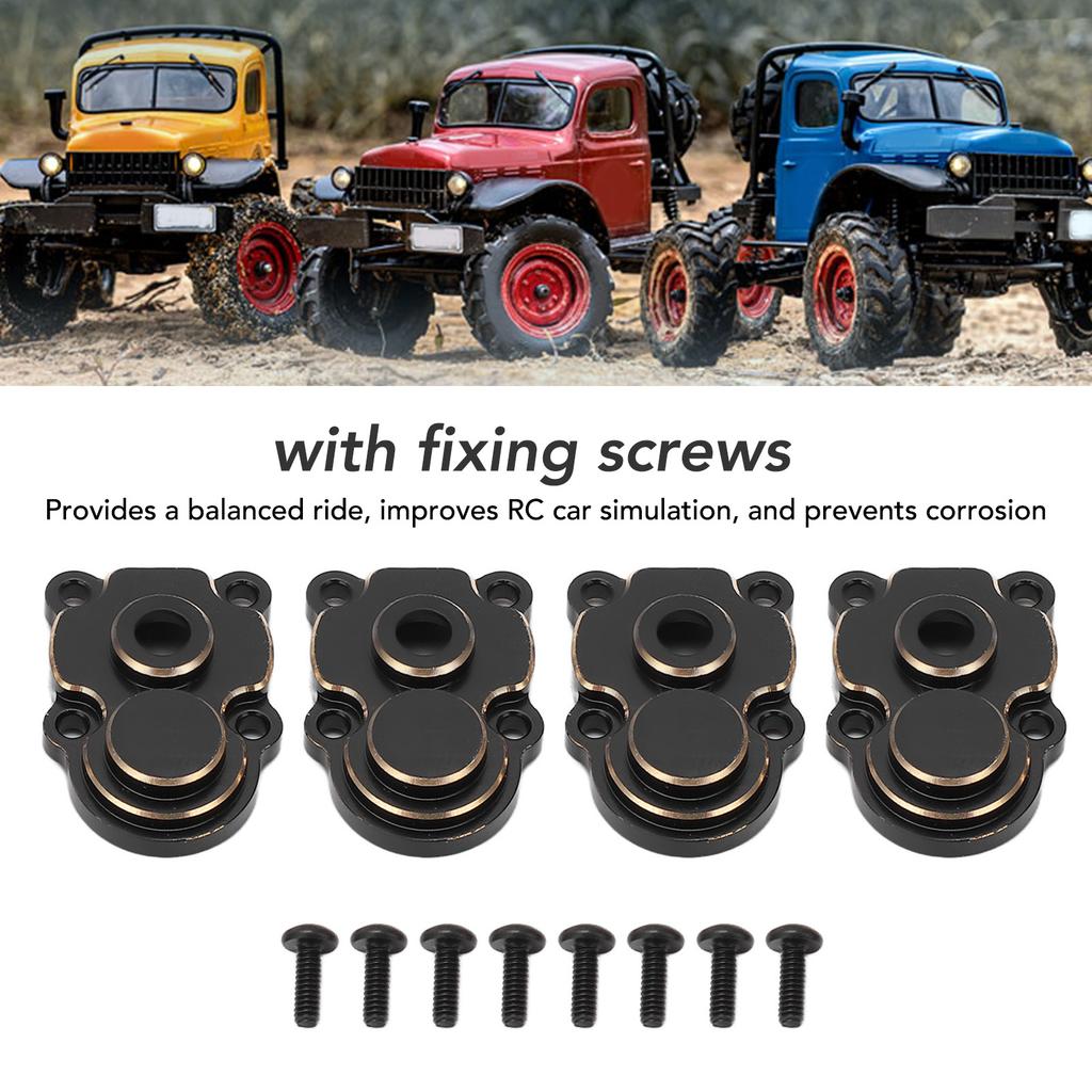 4Pcs RC Knuckle Cover Brass High Strength Rust Resistant RC Axle Gear Cover for FMS 1Celsius24 FCX24 RC Crawler