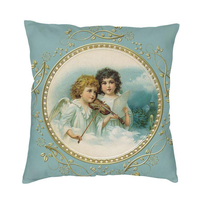 Nordic Victorian Angel Cushion Cover Velvet Fairies Sea Throw Pillow Case Living Room Decoration Pillowcase