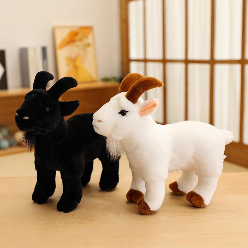 Simulation Goat Doll Plush Toy White Little Sheep Doll Children Soothing Rag Doll Birthday Gift