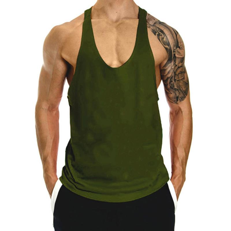 Canotta da Palestra da Uomo Senza Maniche a Y Gilet Sportivo Fitness Bodybuilding Canottiera Sportiva