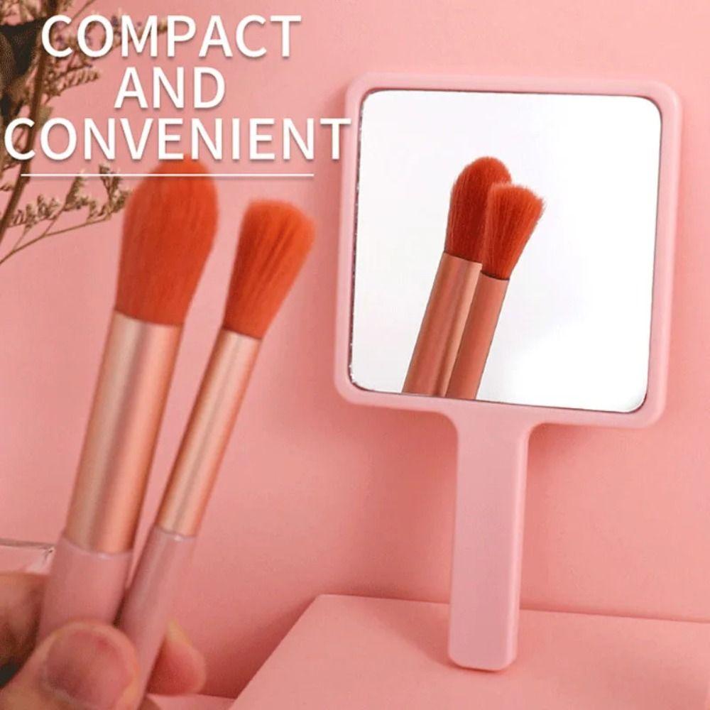 Cute Handheld Makeup Mirror Creative Square Mirrors New Portable Small Mirror