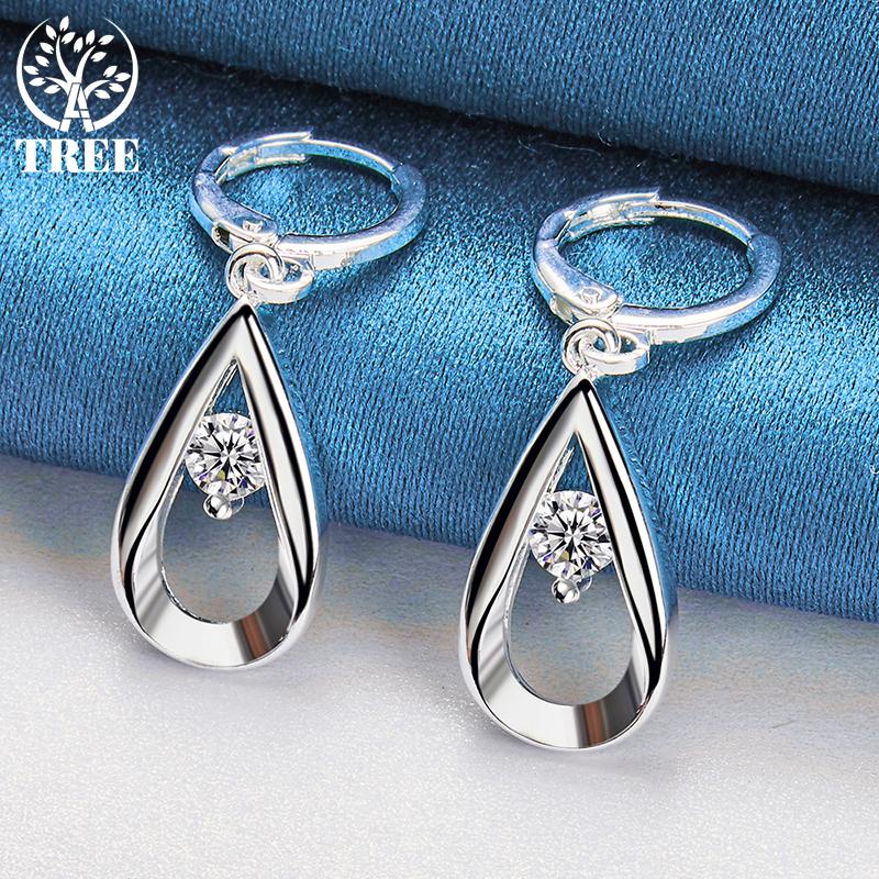 

Серьги-капли воды из стерлингового серебра 925 пробы, модные украшения 0.90*1.70cm