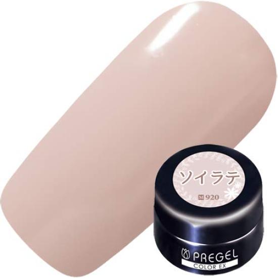 PRE GEL Color EX Soy Latte 920 3g Compatible Gel Nail Polish 3 grams PG-CE920 UV/LED (x 1)