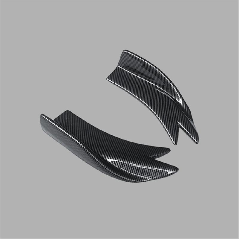 2 X Carbon Fiber Look Car Rear Bumper Spoiler Canards Fins Diffuser Lip Splitter
