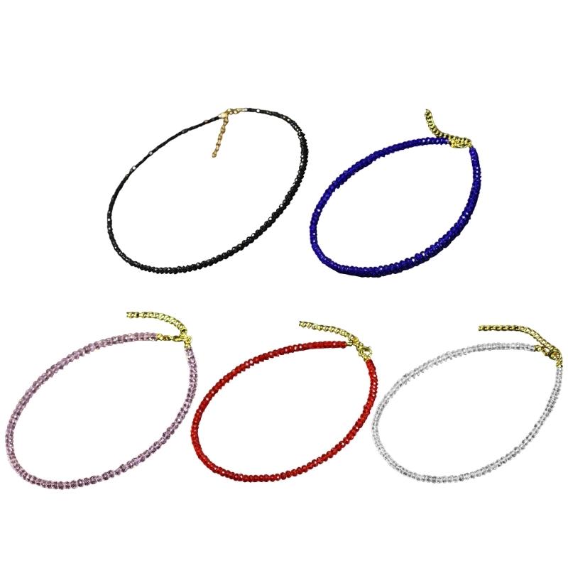 Elegant Fine Crystal Thin Choker Necklace for Women Fashionable Party Jewelry Accessory Date Night and Celebrations