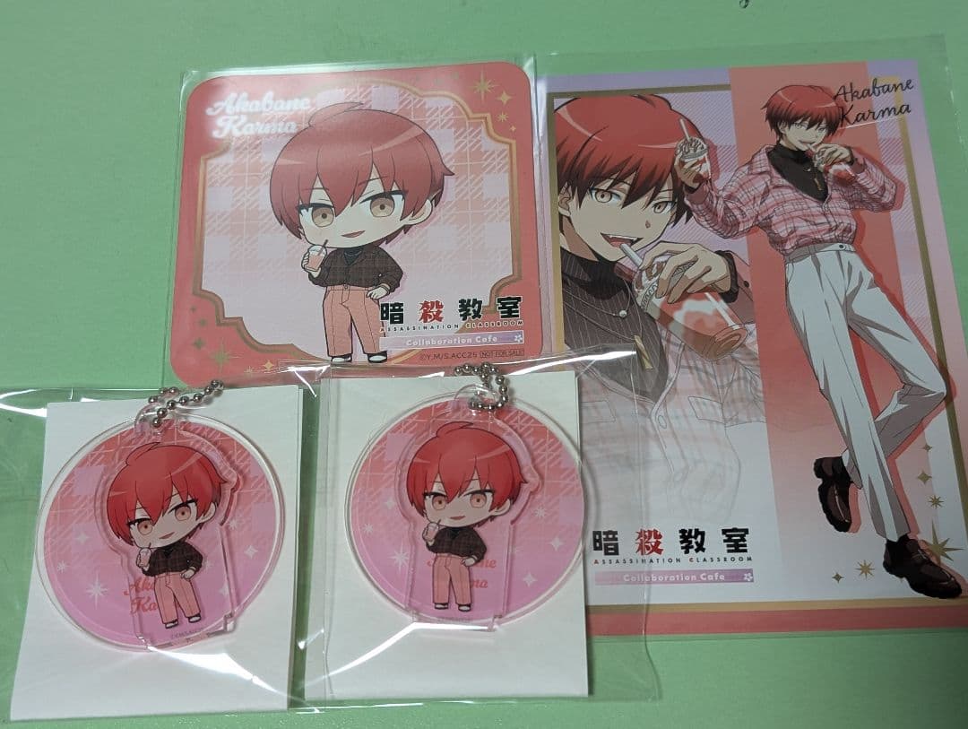 

[USED] Assassination Classroom Akabane Karma Sweets Paradise Acrylic Keychain (2 types of bonus items)
