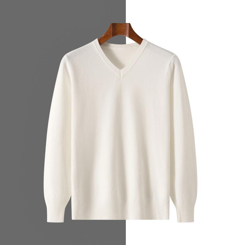 Men S V Neck Pullover Knit Sweater Casual Business Style
