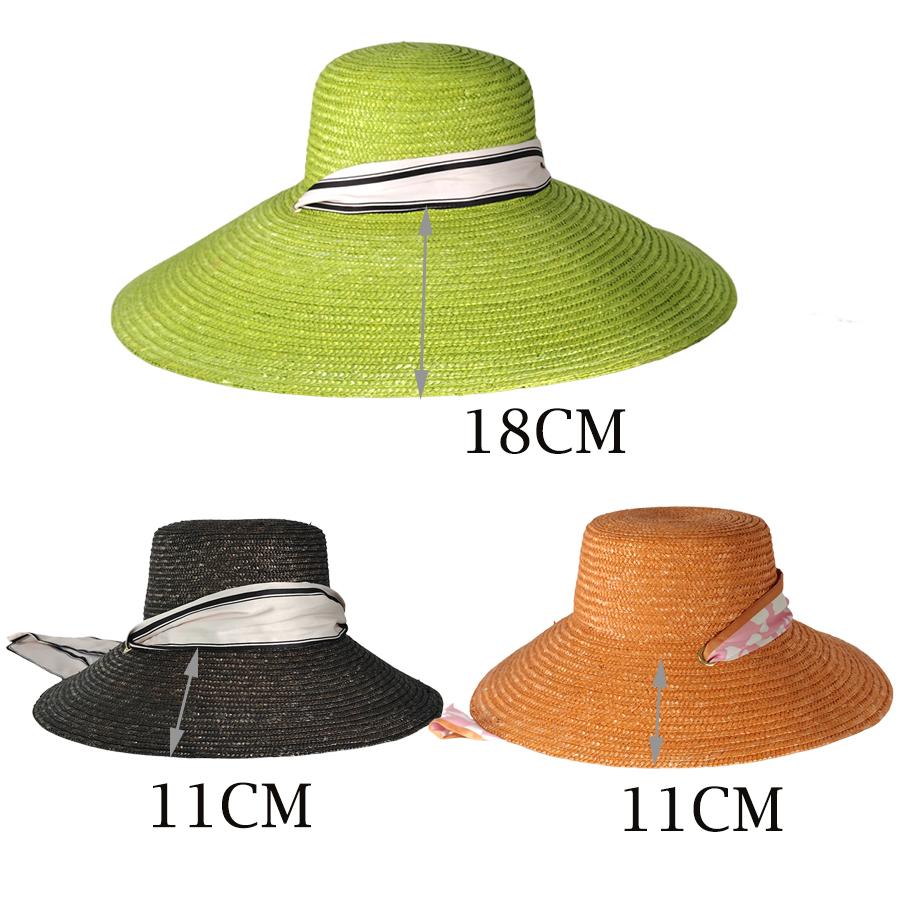 My Extreme Outdoor Activities Women's Large Brim Natural Straw Hat Sun Protectionhat Beach Hat Fashion Catwalk Bamboo Rain Hat Chapeau Femme 2025 56-58Cm