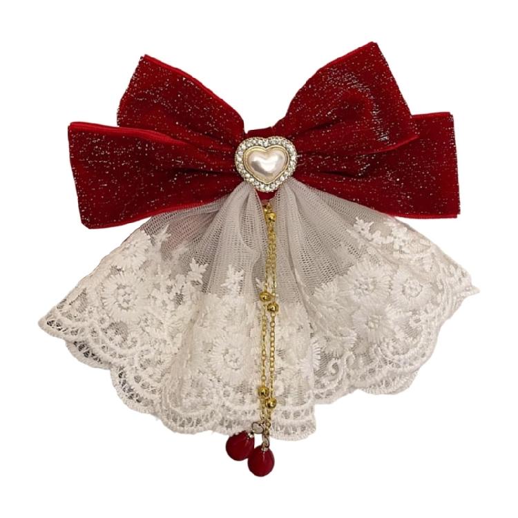 Contemporary Large Bows Barrettes Gentle Lace Construction Comfort Hair Clip For Women Kids