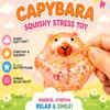 Kawaii kapybara squishy měkká třpytivá gumová mačkací figurka Fidget senzorická pomůcka proti stresu kancelářský stolní gadget novinka dárek