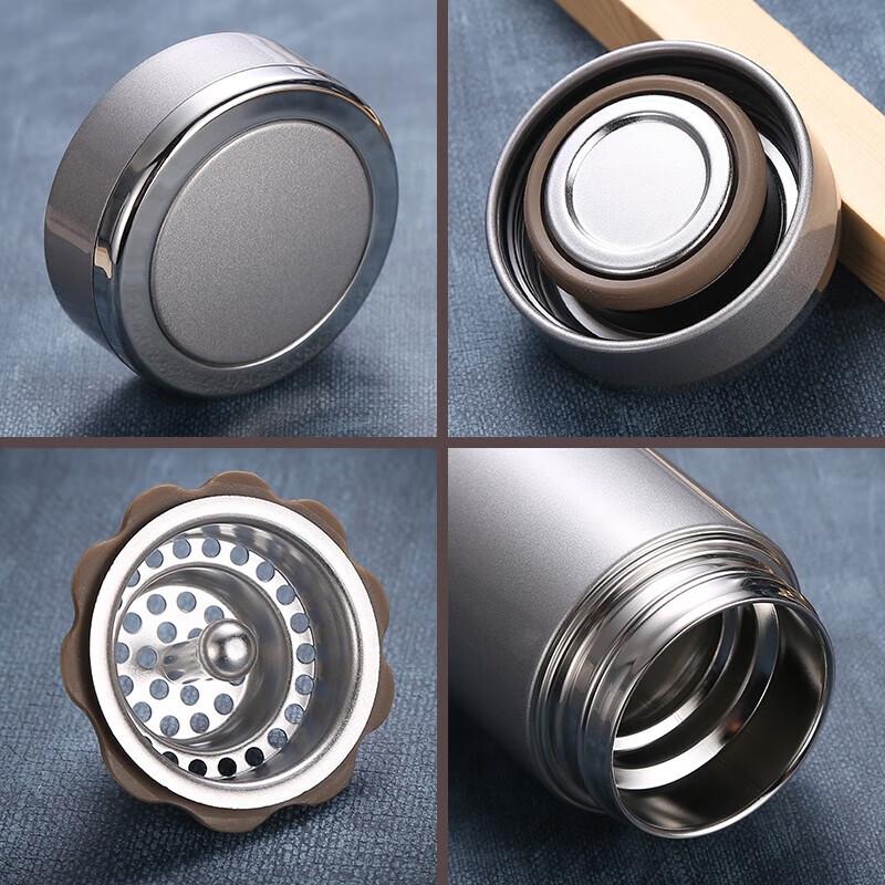HEENOOR 400ml Stainless Steel Thermos Bottle with Filter