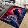 Darkness death raven eerie castle carpet Yoga living room room decor children's crawling mat doormat area rug games mat