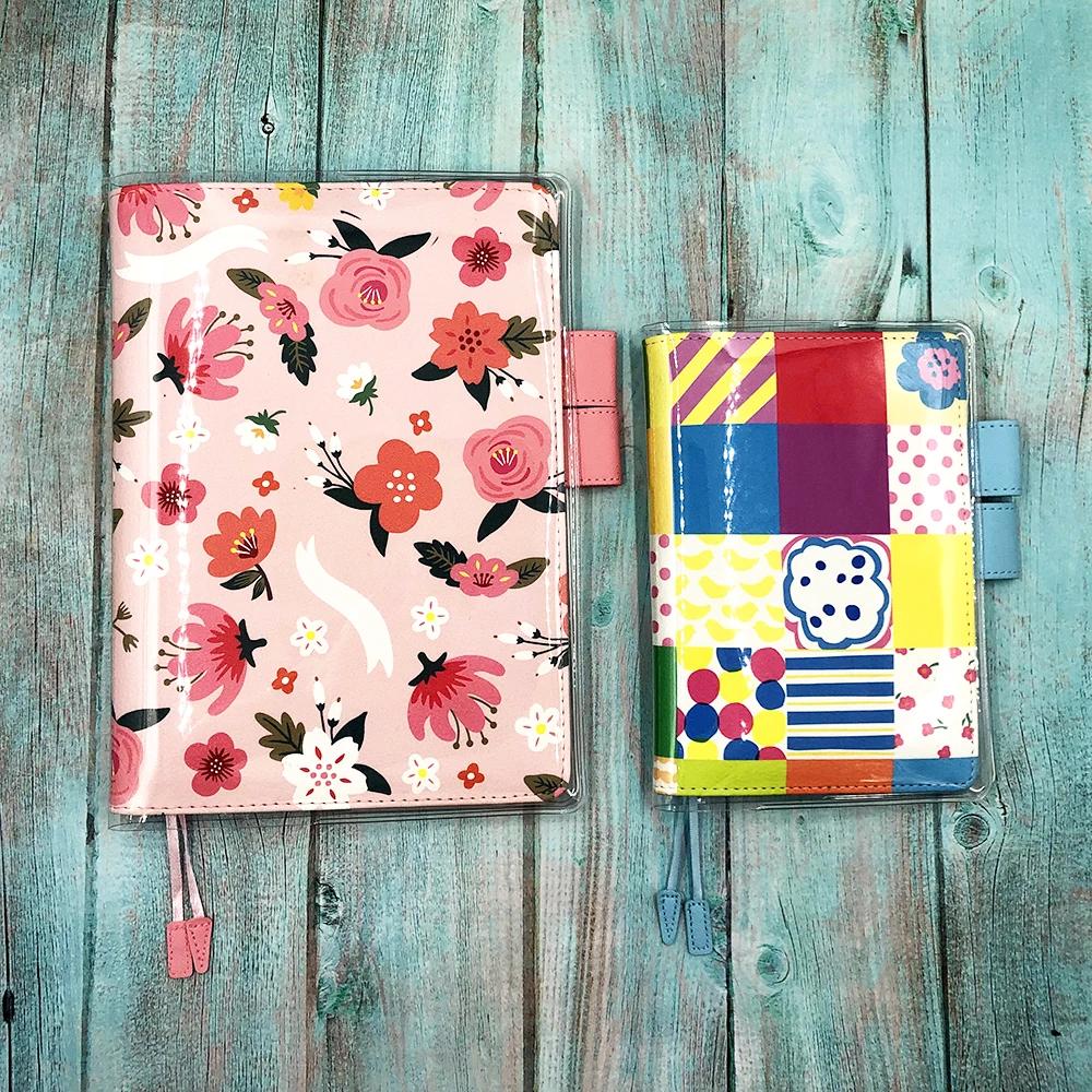 Fromthenon Transparent Water-Repellent Notebook Protective Cover Hobo Planner Diary Accessories School Office Supplies Stationery
