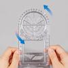 Rotatable Fast Drawing Template Ruler Professional Geometry Protractor Mathematics Drafting Tools Student Stationery Supplies