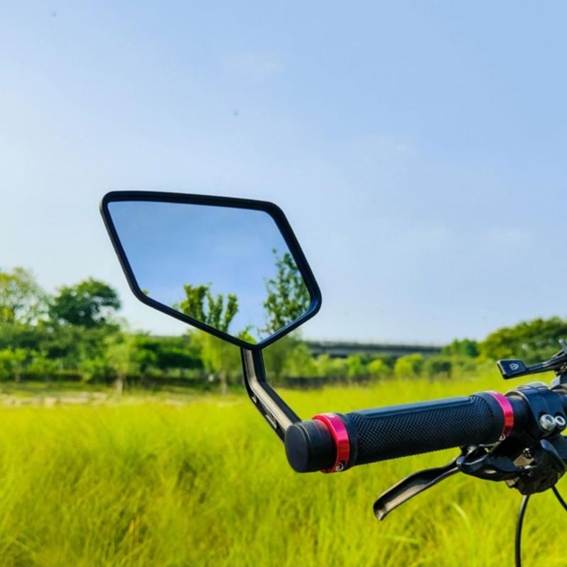Handlebar Bike Mirror, Bicycles Cycling Rear View Mirrors, 360 Degree Adjustable Rotatable Handlebar Mounted Bike Mirror