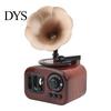 Vintage Style Room Accents Retro Mini Gramophone Music Box Ornament, Wood Grain Phonograph Shaped Old Fashioned Record Player Replica Box, Desktop