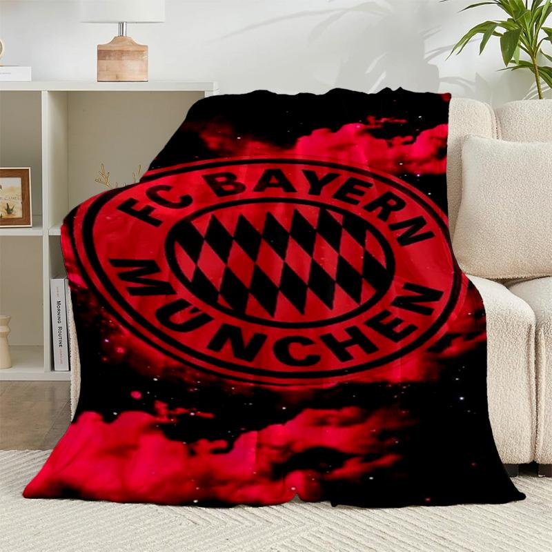 1PC Football Club Neon Cityscape Flannel Blanket Gift, Suitable for Both Men And Women, Soft Ideal for Beds And Sofa, Birthday Or Christmas Gift