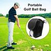 Portable Golf Waist Holder Bag PU Leather Mini Golf Ball Bag Golf Tee Set Bag  Golf Accessories