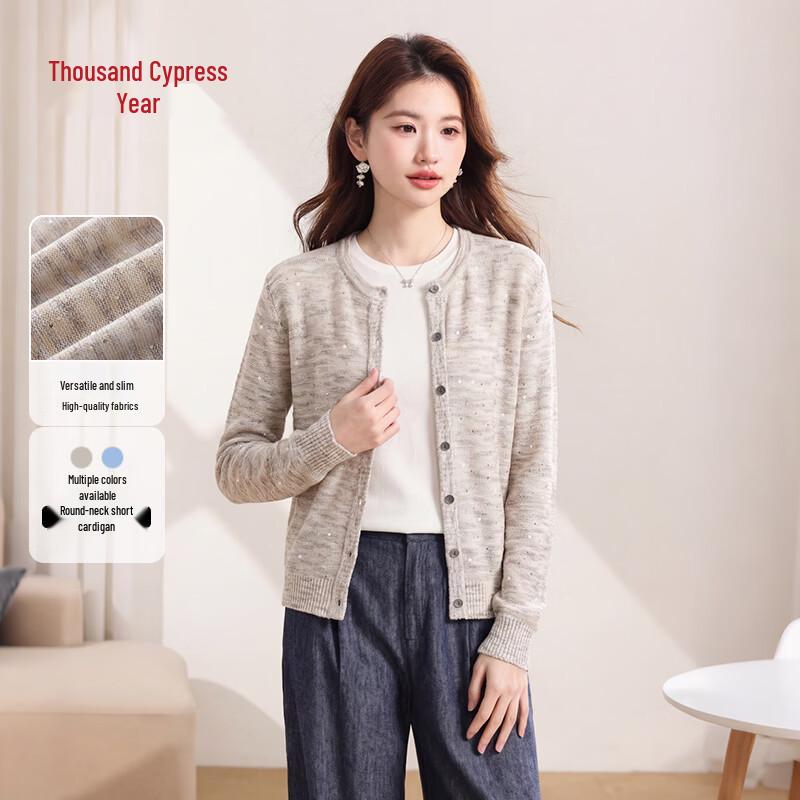Women s Lyocell & Linen Round Neck Knit Cardigan XL